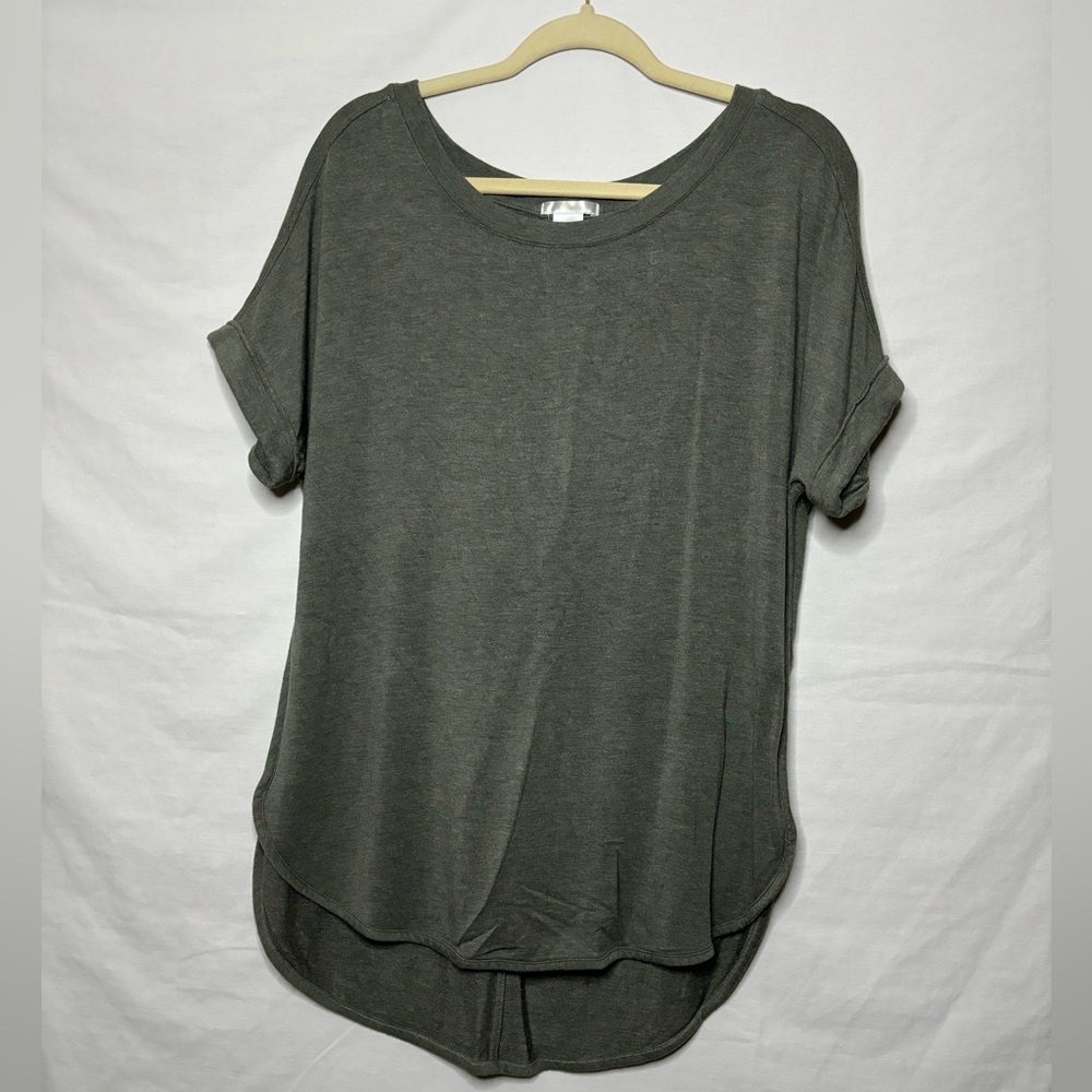 Matty M Dark Gray Short Sleeve Top